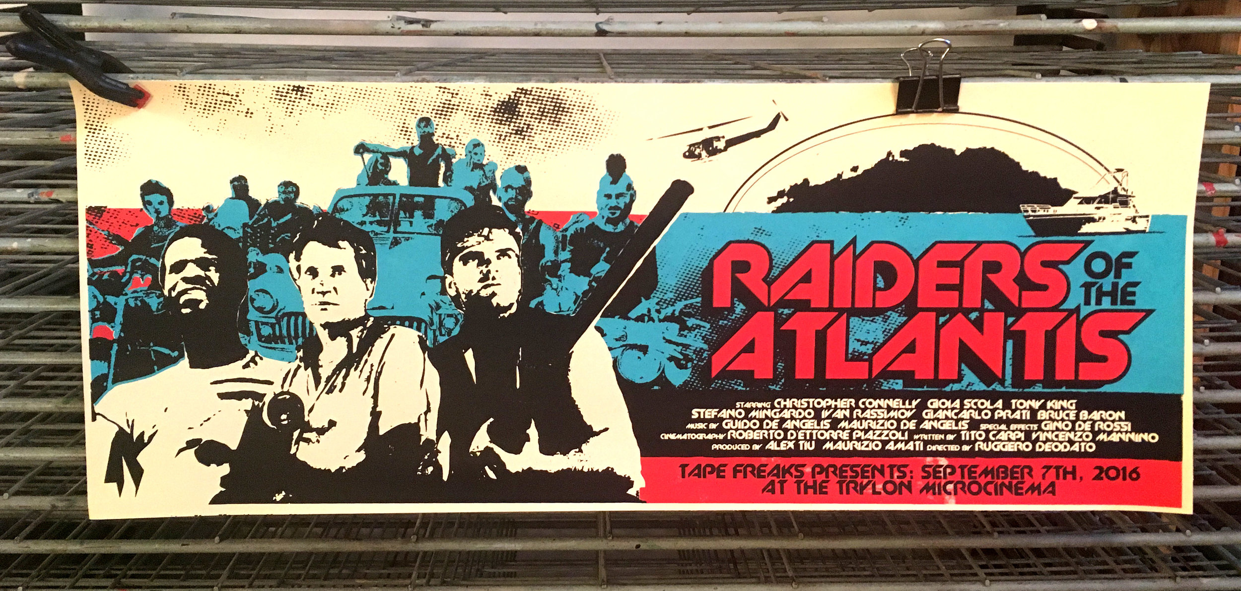 RAIDERS OF THE ATLANTIS SCREENPRINT POSTER — TIM MONSTERS! -